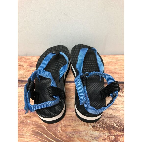 Teva Original Platform Sandals Ankle Strap Blue Black Womens 6 (7m54) - Picture 4 of 10